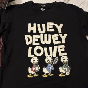 Disney Black Huey Dewey Louie T-Shirt
